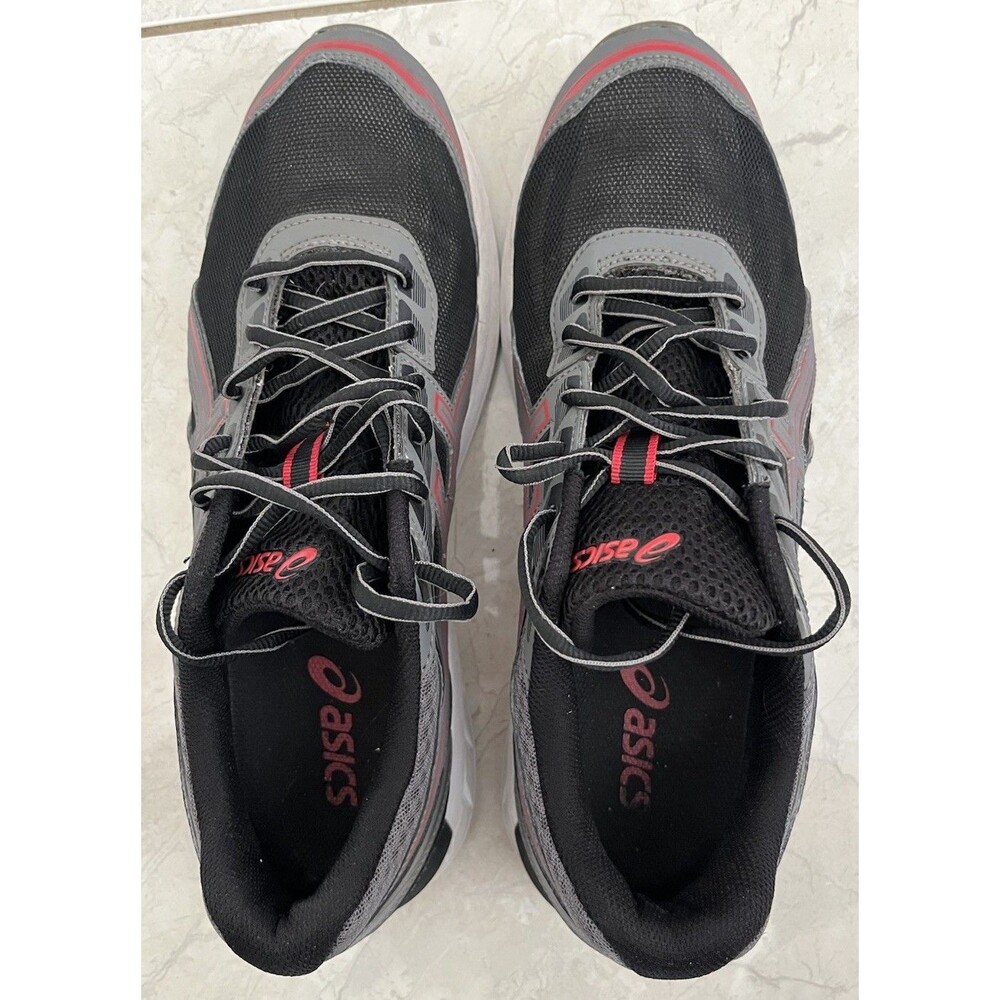 ASICS Men’s GEL-Sileo Running Shoes Size 10 1/2 Black Red Athletic Gorpcore